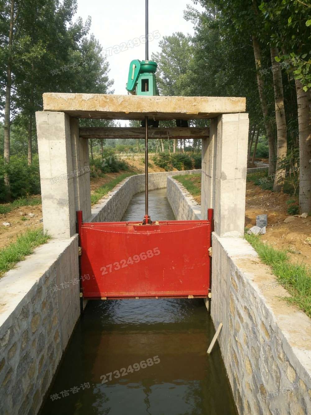 丹棱县石砌渠道铸铁闸门