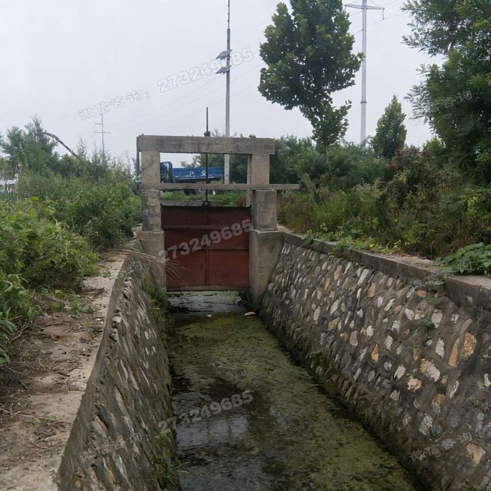 峡江县石砌渠道红色闸门