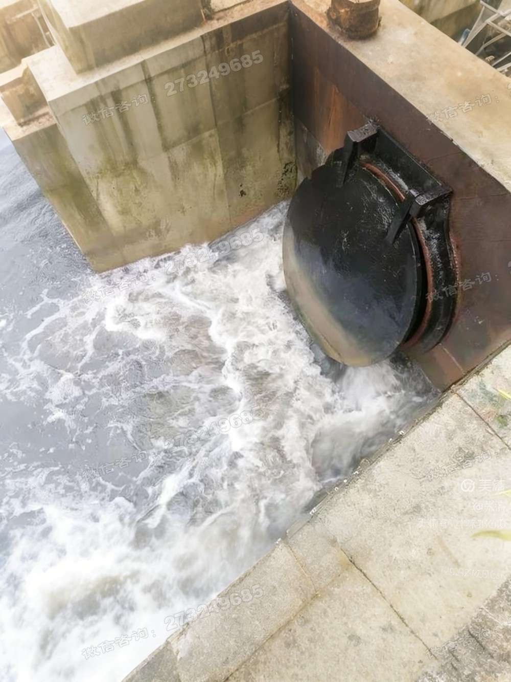 旅顺口黑色铸铁排水拍门