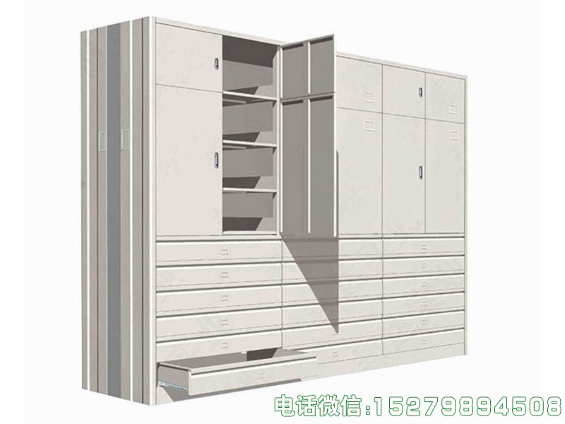 混合层板抽屉储藏柜