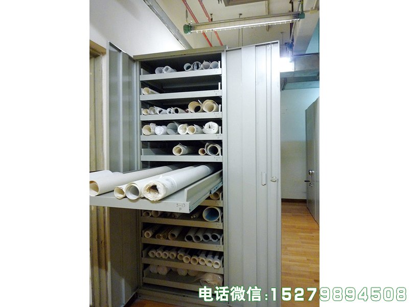 美术馆轴画卷轴抽屉存储架