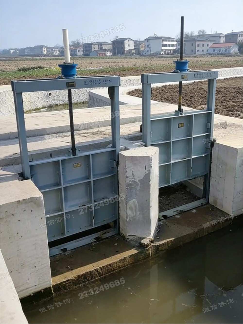 新沂双列钢制渠道闸门