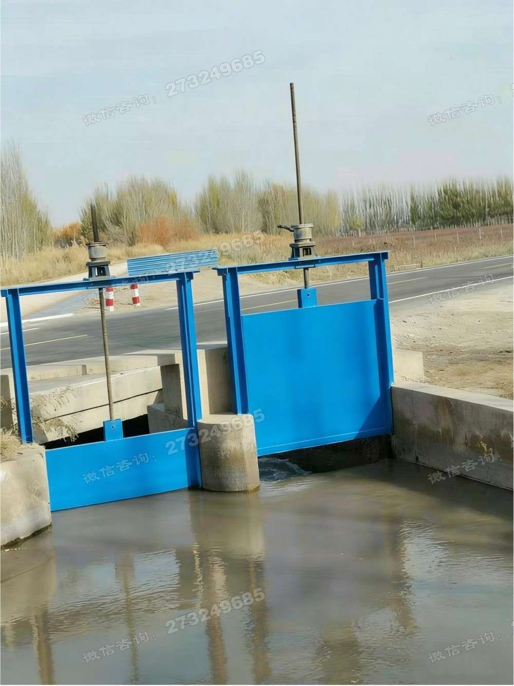 宁都县路边双门钢制闸门