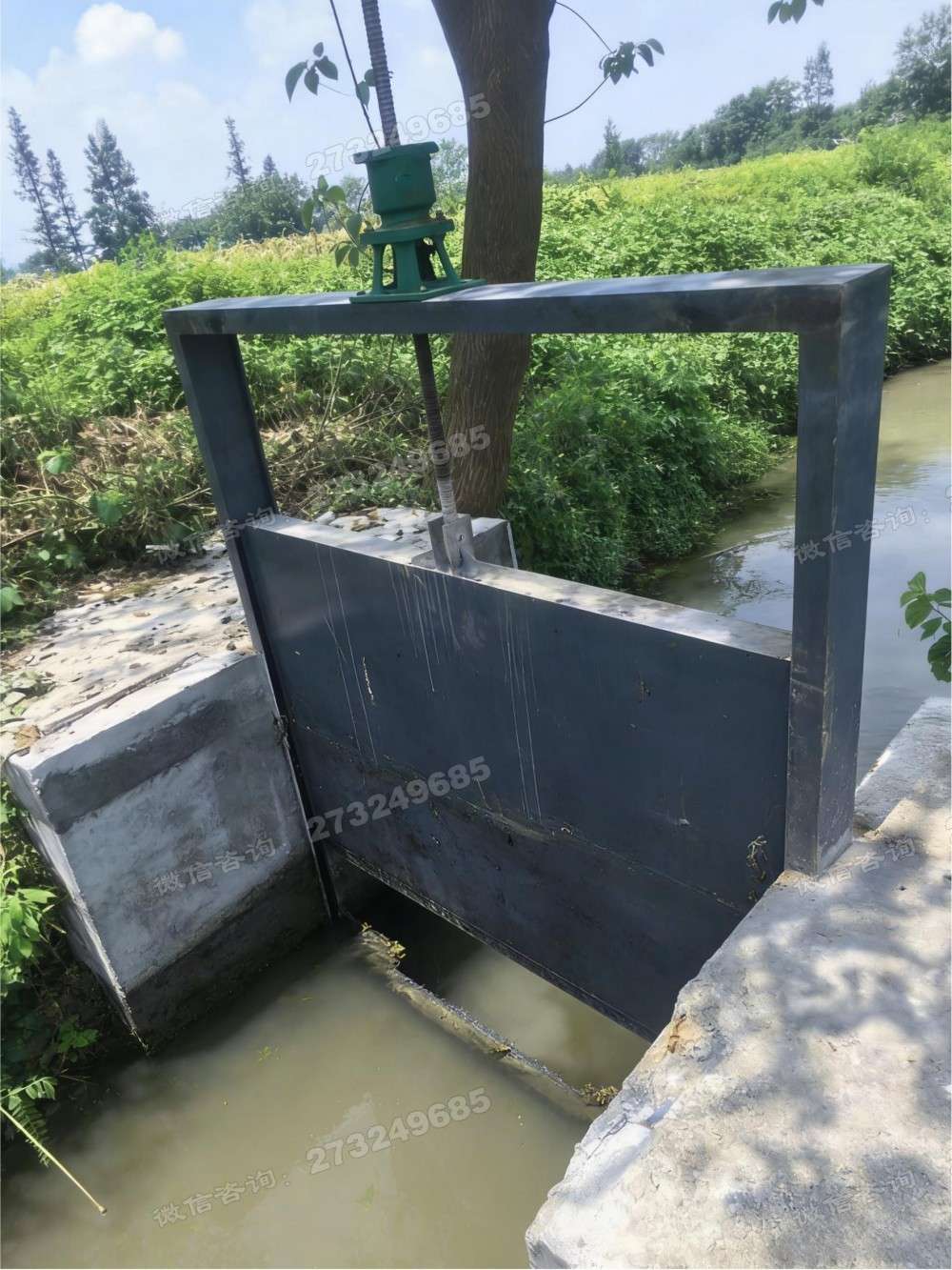 莱阳农渠黑色钢制闸门